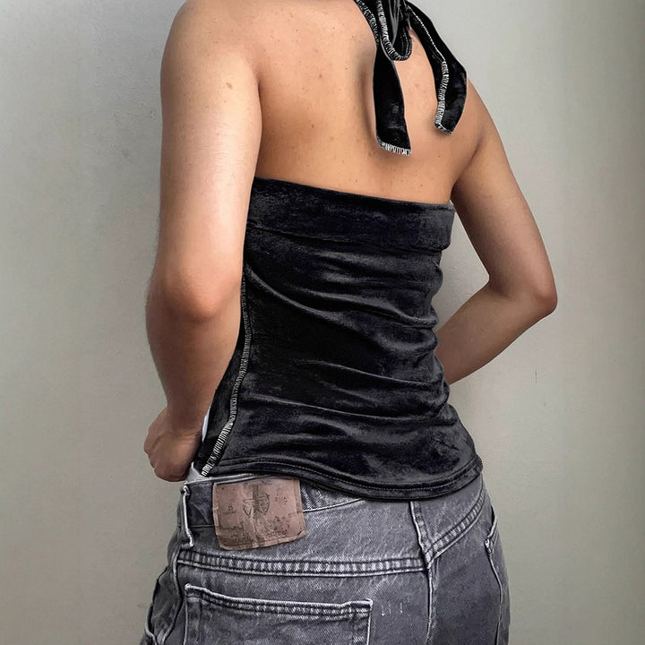 Kvinde trendy Bustier-top med spidse accenter og legende design Skovae
