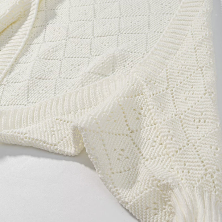 Kvinders hyggelige strikket pullover i moderne diamantmønster Stilla