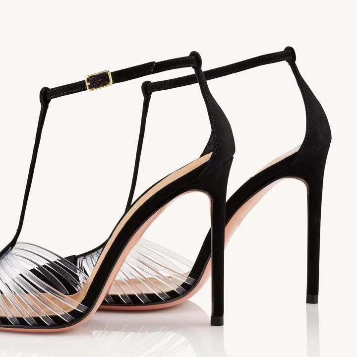 Femme Strappy Clear Heeled Sandaler Stilla