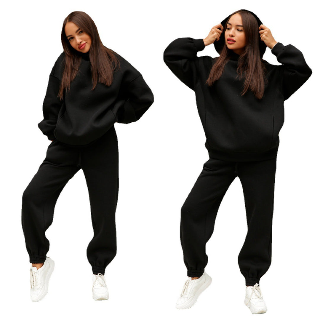 Kvinders komfortable hoodie og jogger sæt Skovae