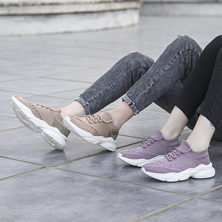 Dame Åndbar Strik Performance Sneakers Stilla