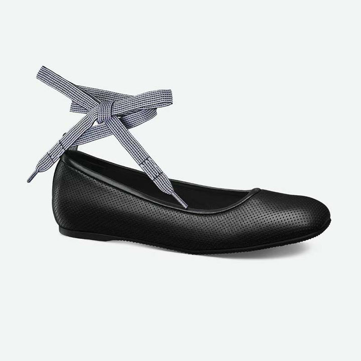 Femme Elegante Snøre Ballerina Flade Stilla