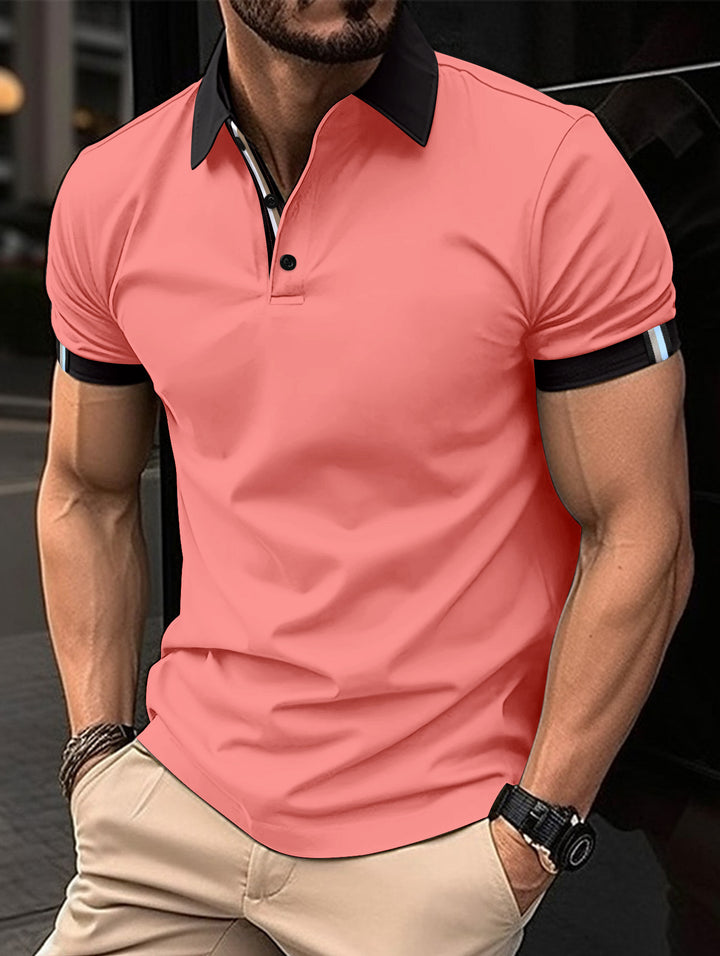 Herrer Performance Poloshirt med kontrastdetaljer Stilla