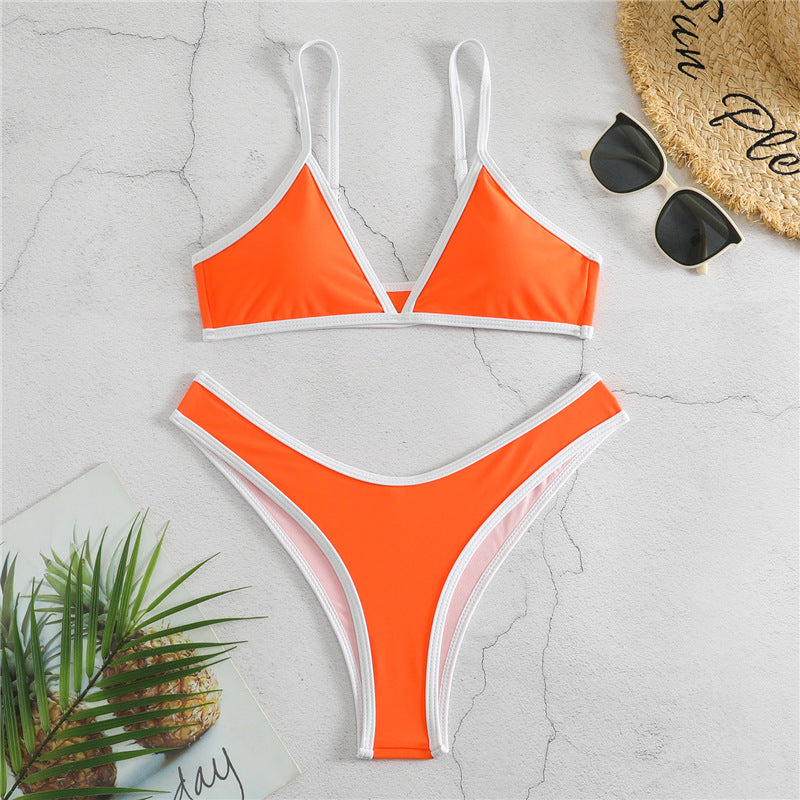 Dame Triangel-Bikini med elegant søm og sportlig snit Skovae
