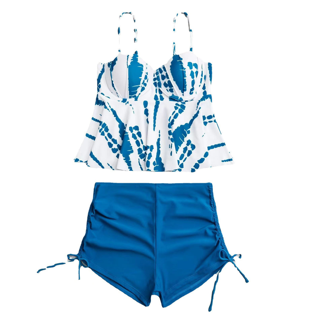 Dame Tankini-sæt med stilfuld overdel og høje shorts Stilla