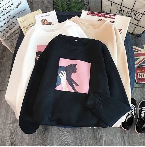 Kvinders casual sweatshirt med kreativt dyredesign Skovae