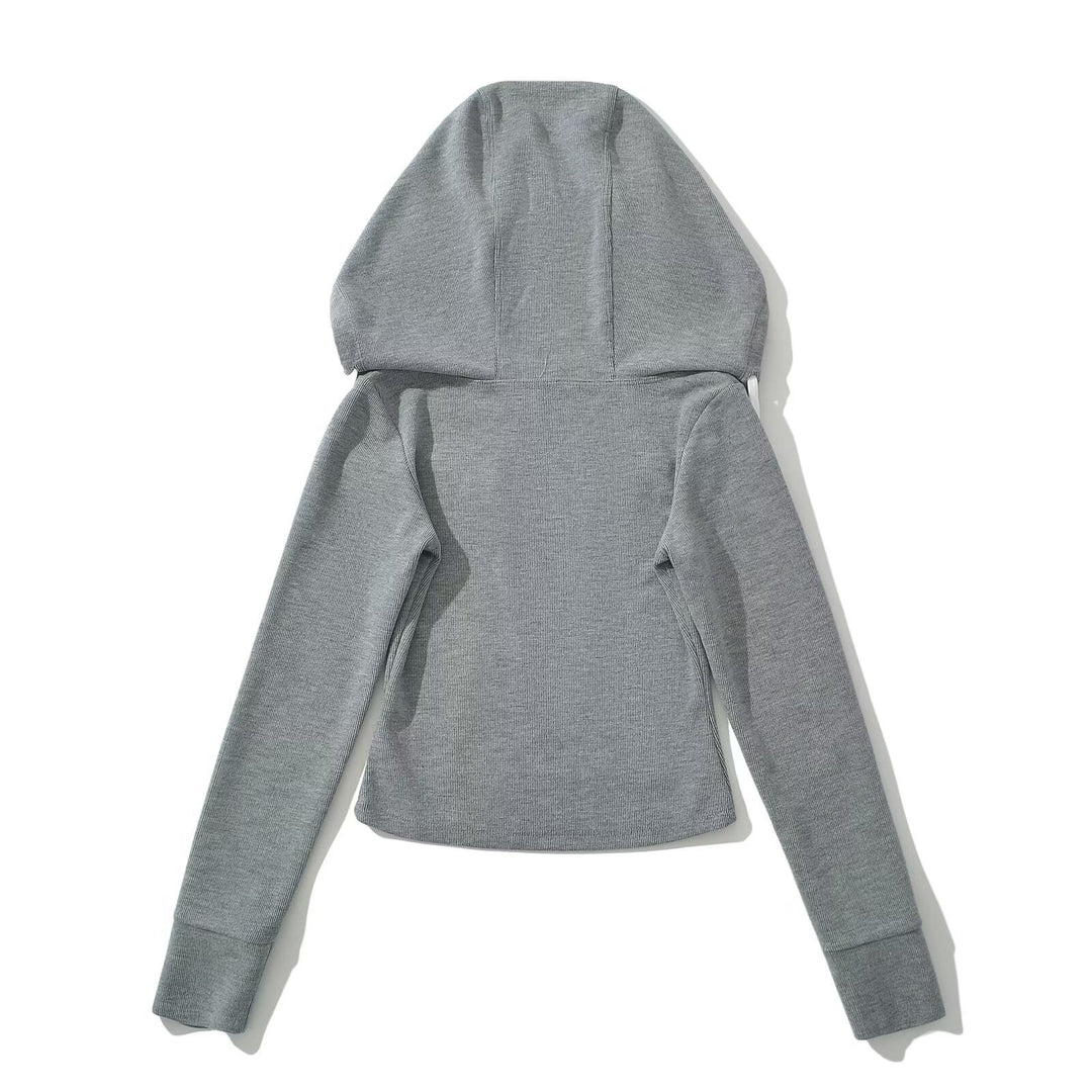 Dame Cropped Hoodie med blonder og justerbare snore Stilla