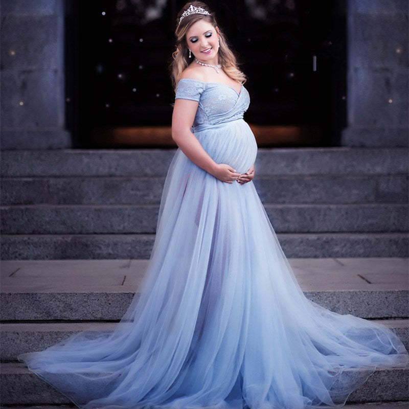 Dame Pyntet Tulle Graviditetskjole Stilla