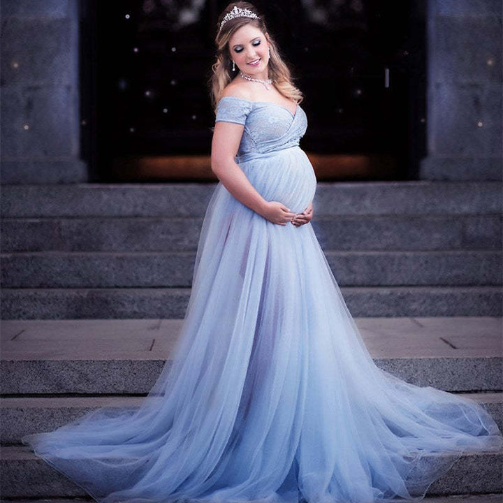 Dame Pyntet Tulle Graviditetskjole Stilla