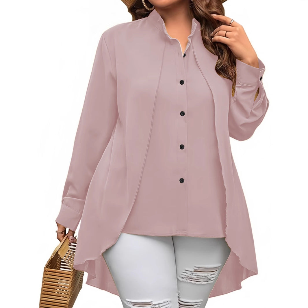 Dame Midi Blusejakke med asymmetrisk snit Stilla