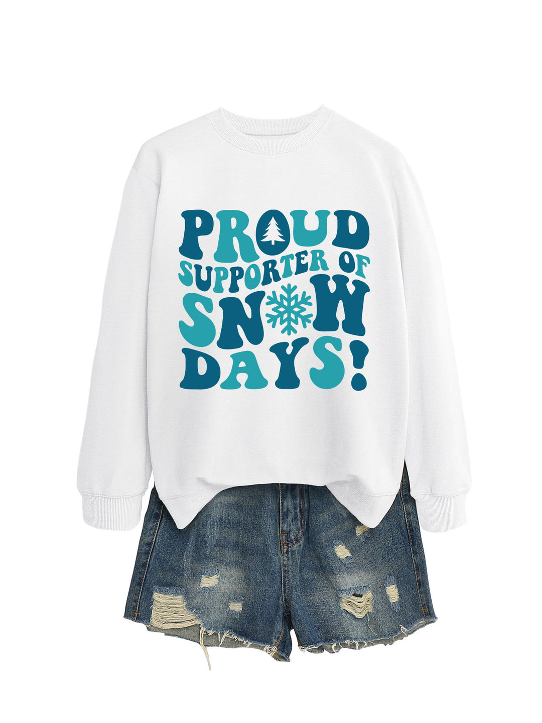 Kvinders sweatshirt med kreativt print og afslappet snit Stilla