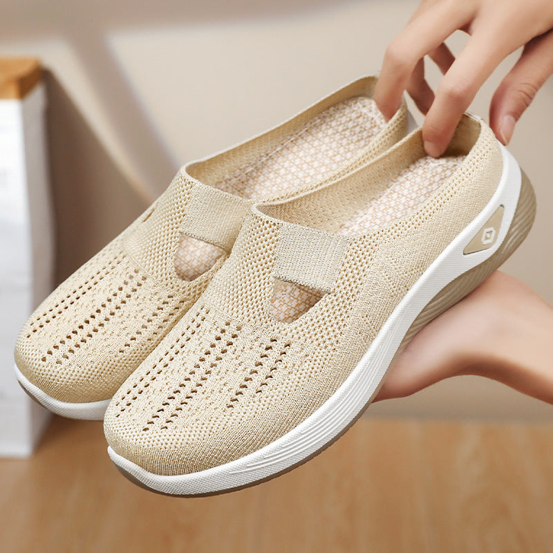 Dame Slip-On Komfort Vandresko med åndbart strikkedesign Stilla