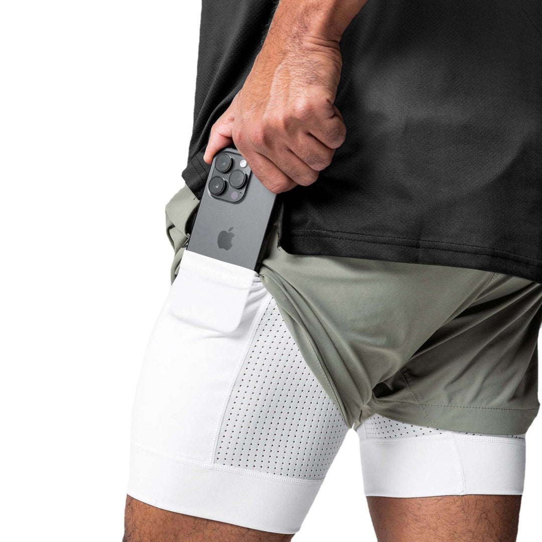 Dame Sporty løbeshort med integreret inderslip og elastisk talje Stilla