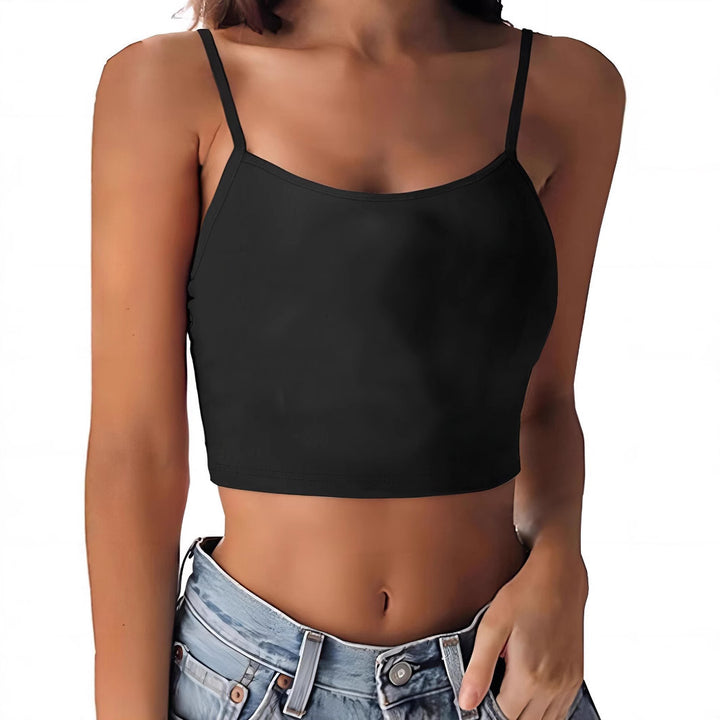Dame Crop-Top med kreativt hjerte-design Skovae