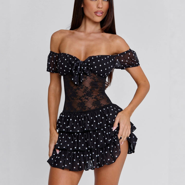 Damer Legende Off-Shoulder Kjole med Rüshe detaljer Skovae