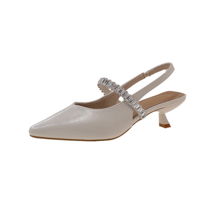 Dame Slingback Hælmules med spids tå og dekorerende remme Stilla