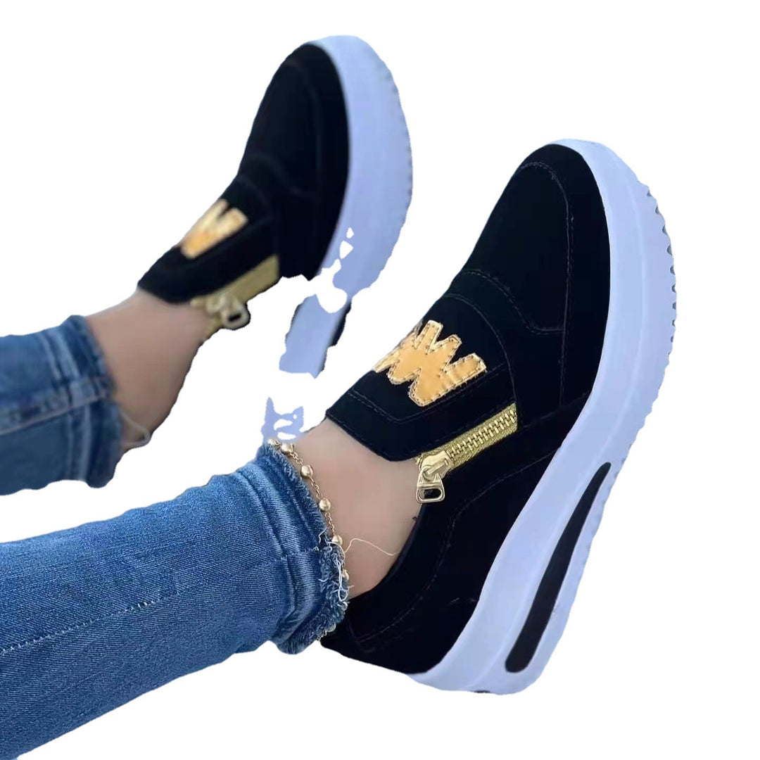 Dame Fritid Slip-On Sneakers med lynlåsdetaile Stilla