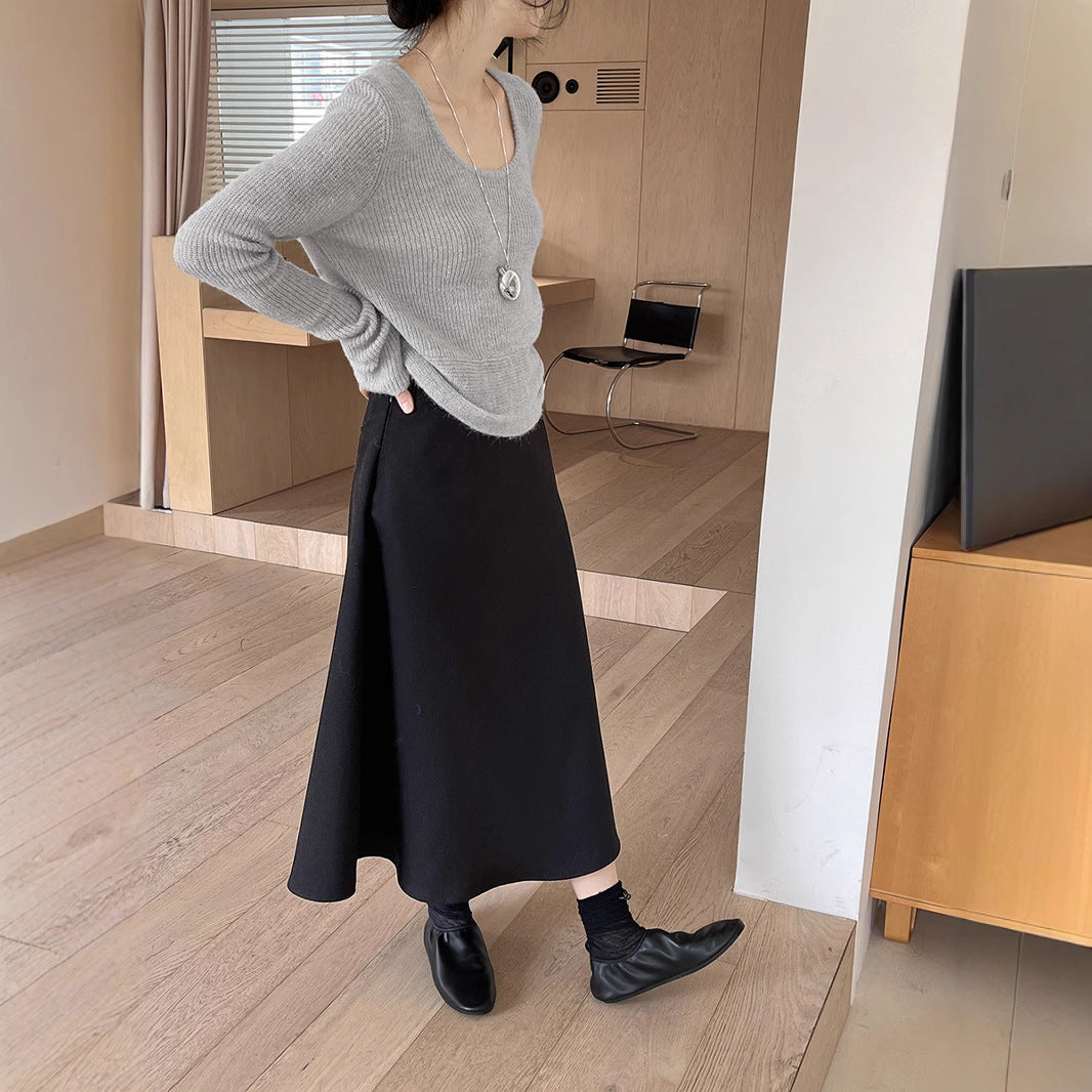Dame Midi-nederdel med elegant snit og kvalitetsmateriale Stilla