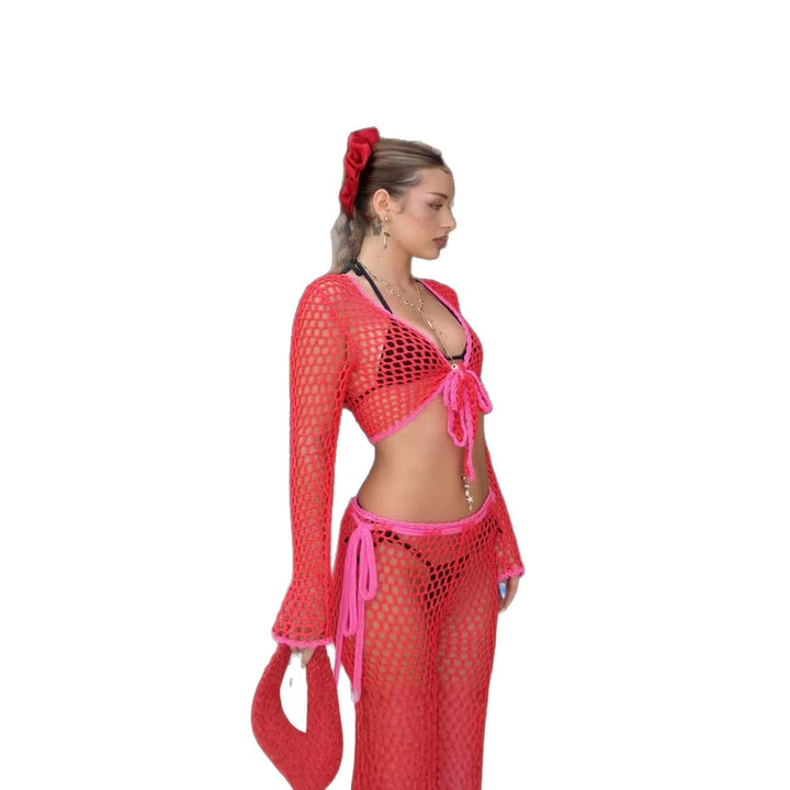 Dame håndcrocheted strandoverdel Skovae
