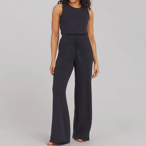Dame Elegant Jumpsuit med bredt ben og taljestrop Stilla