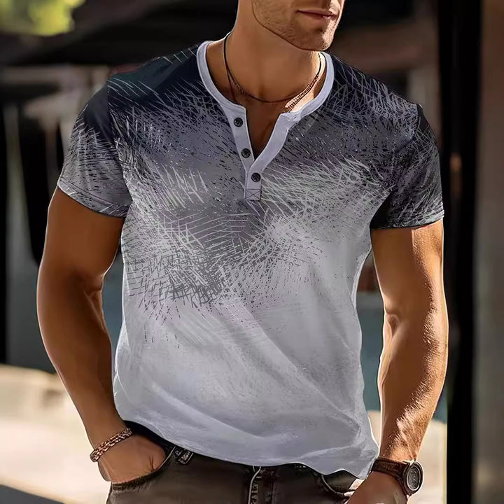 Herrer struktureret Henley T-shirt Stilla
