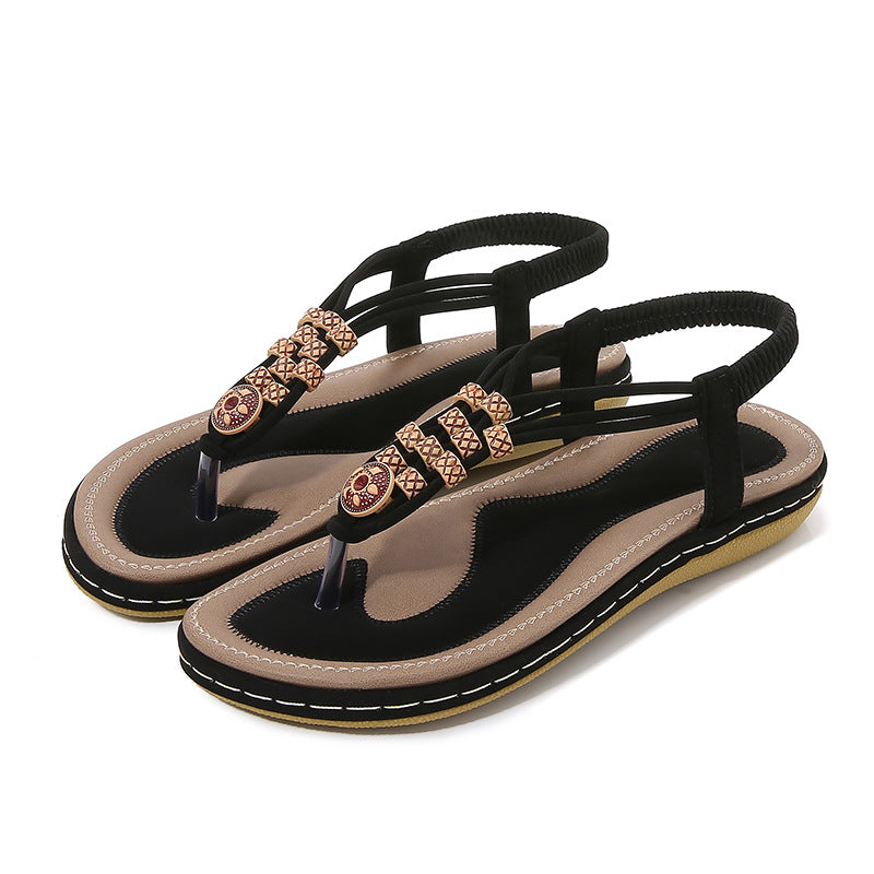 Dame Glamourøse Tåsplit sandaler med unikke dekorationer Stilla