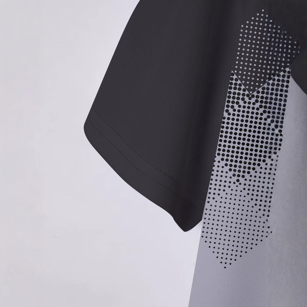 Herrer poloshirt med moderne geometriske mønstre og åndbare egenskaber Stilla