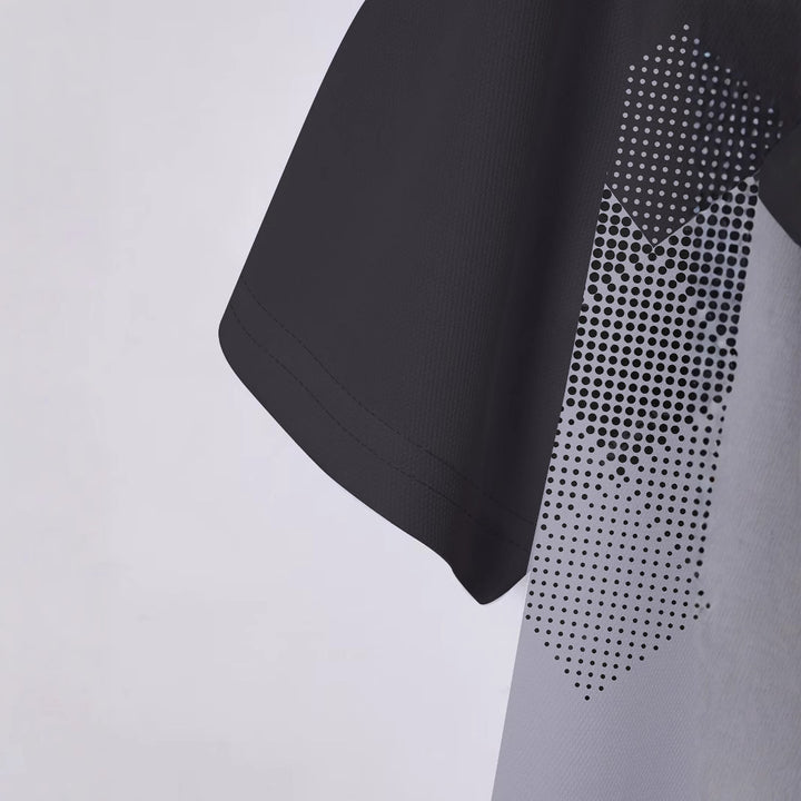 Herrer poloshirt med moderne geometriske mønstre og åndbare egenskaber Stilla