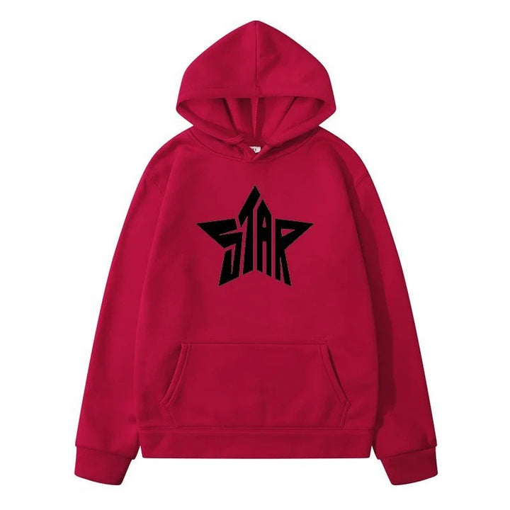 Dame hoodie med stilfuld stjernemotiv Skovae