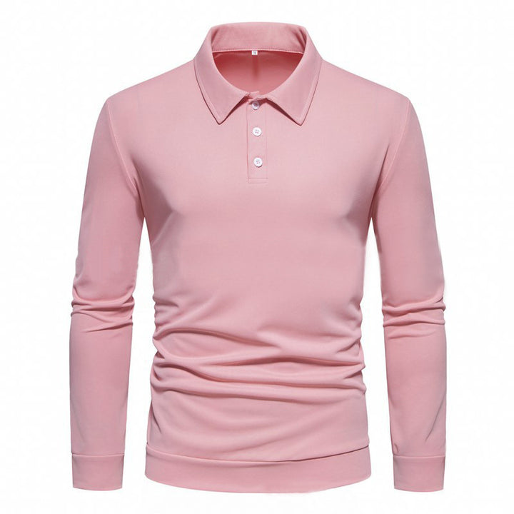 Herre Polo-shirt med lange ærmer og moderne krave Stilla