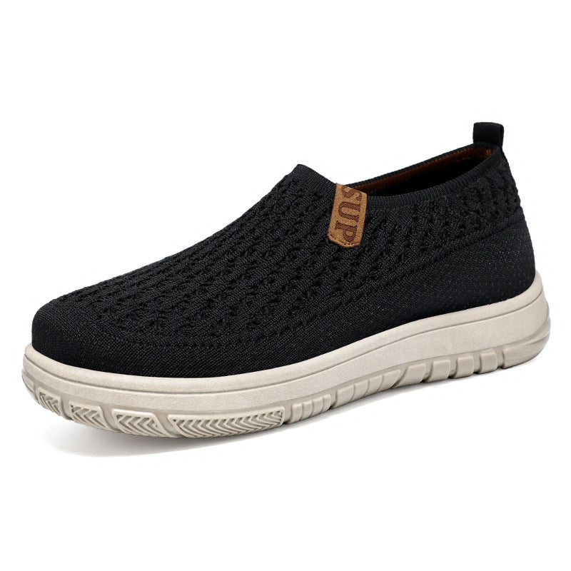 Dame Behagelige tekstil-sneakers med åndbar netstruktur og skridsikker sål Stilla