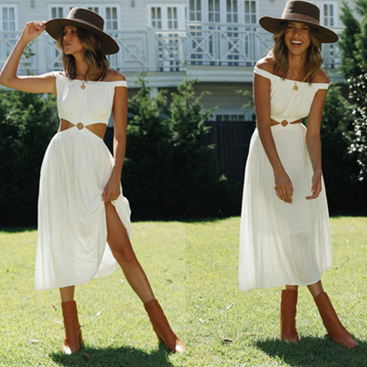 Dame Maxikjole med off-shoulder og dekorative Cut-Outs Stilla
