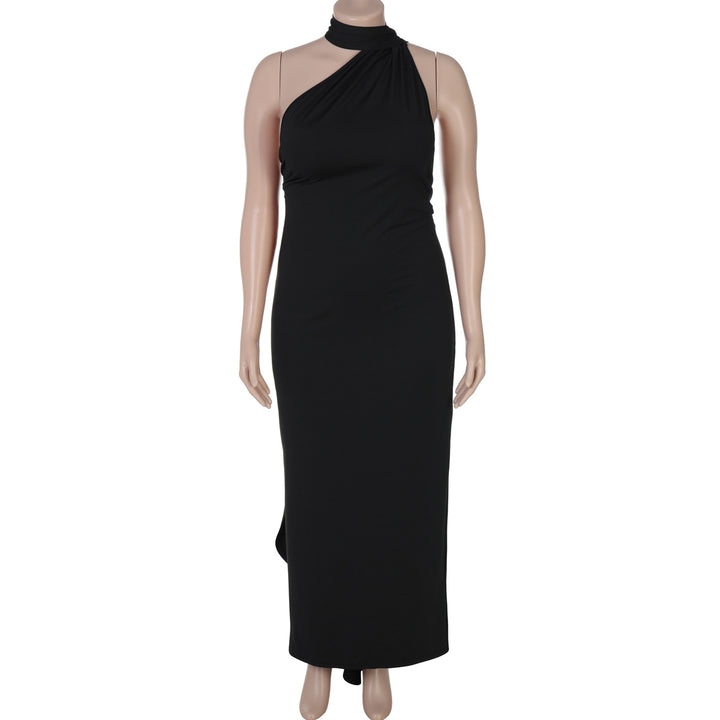 Damer Elegant One-Shoulder Maxikjole med figursyet Silhuet Skovae