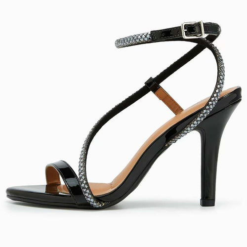 Femme Strappy High-Heel Sandaler med Strass-akkenter Stilla