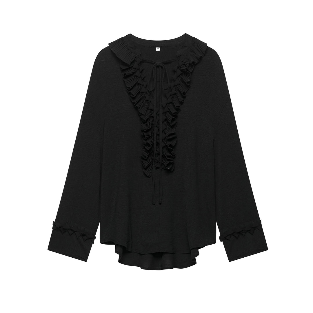 Femme Elegante Ruffleskjorte Stilla