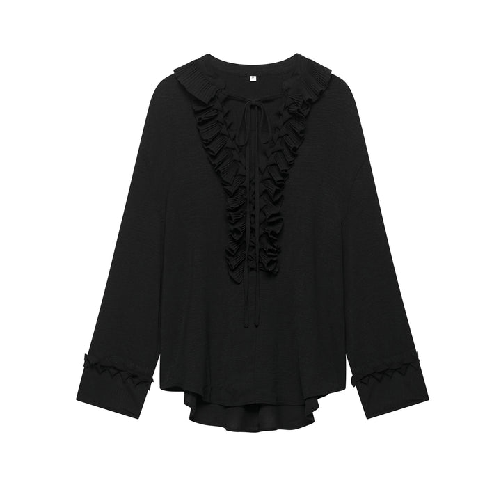 Femme Elegante Ruffleskjorte Stilla