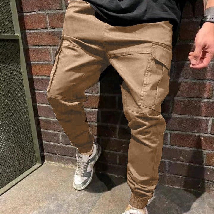 Herrer Cargo-bukser med sidelommer og elastisk linning Stilla