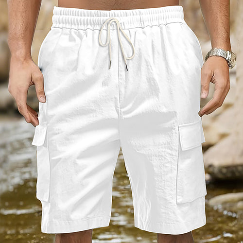 Herrer Cargo-shorts med praktiske sidelommer og elastisk talje Stilla