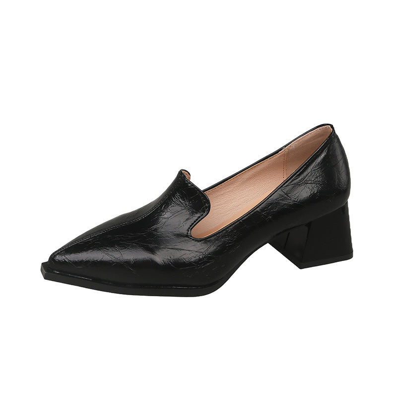 Dame Metallic Spids-Tå Blokhæl Slip-On Mules Stilla
