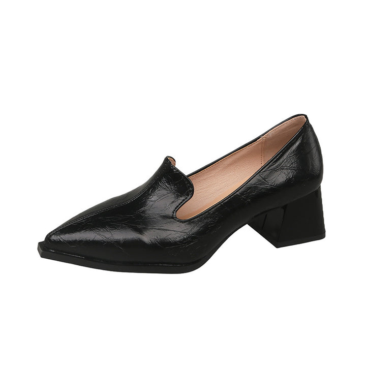 Dame Metallic Spids-Tå Blokhæl Slip-On Mules Stilla