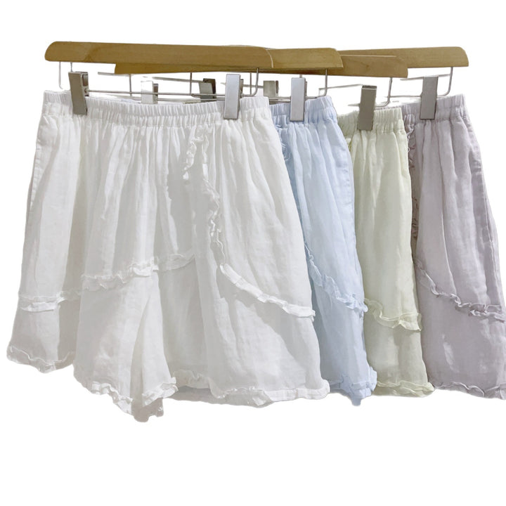 Femme Flæse Kant Let Lin Shorts Stilla