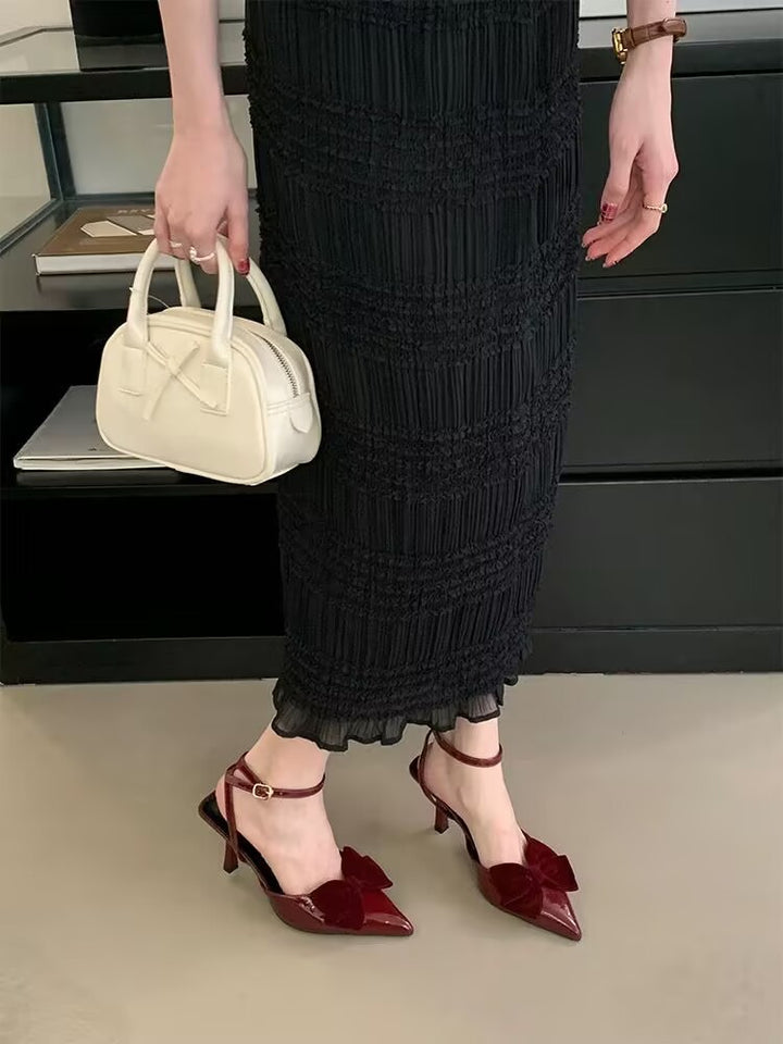 Dame Slingback Pumps med elegante sløjfedetaljer Stilla