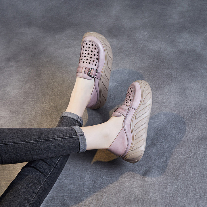 Dame Casual Slipper Loafers med åndbart perforeret design Stilla