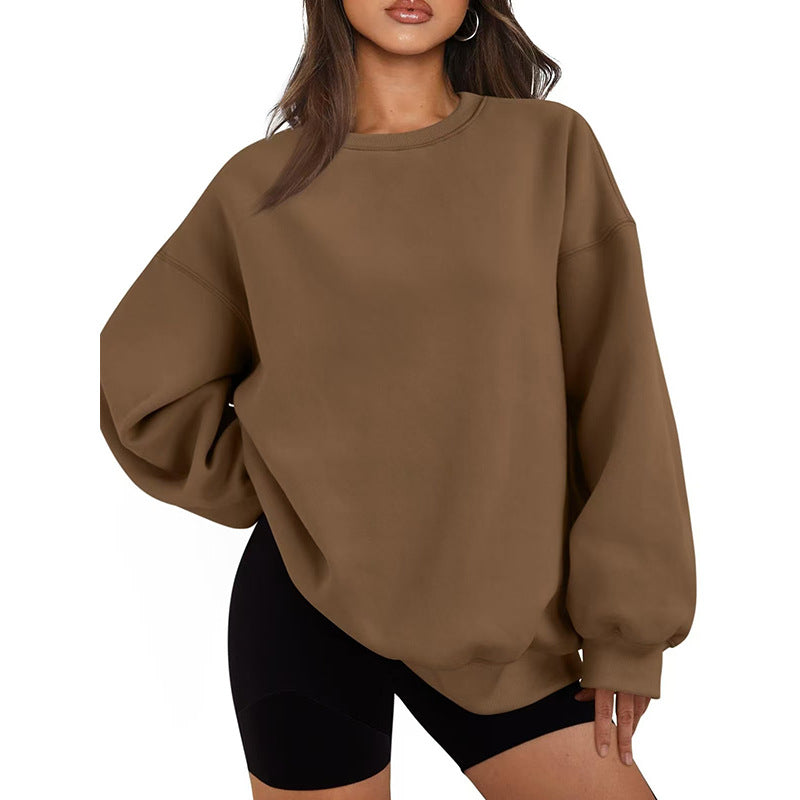 Damer Casual Oversized Sweater med Løs Pasform Skovae