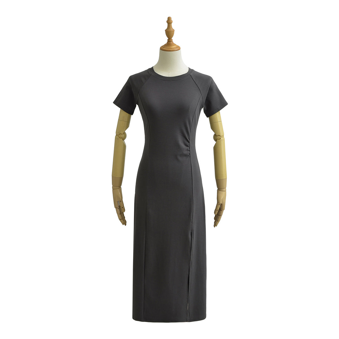 Dame Casual Maxikjole med figursyet snit og sporty rynkeaccent Stilla