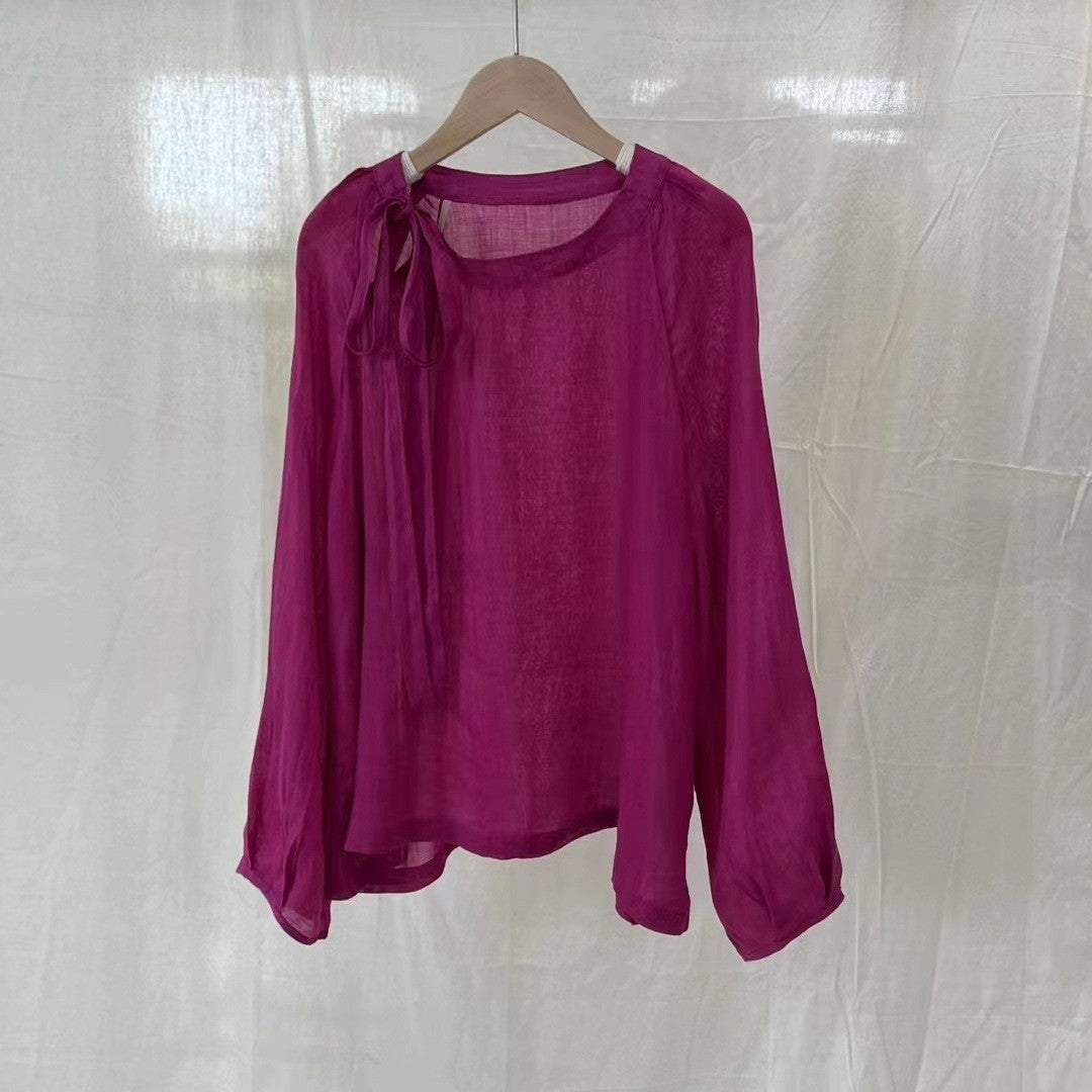 Femme Elegant Sløjfe Bluse Stilla