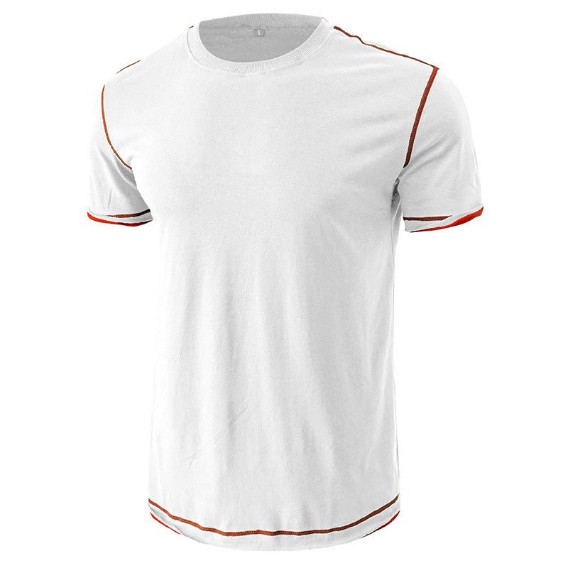 Herrer T-shirt med fashionable akcenter og kvalitets bomuldsstruktur Stilla