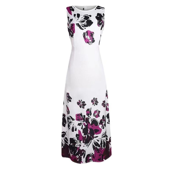 Dame Maxikjole med blomstret design Stilla