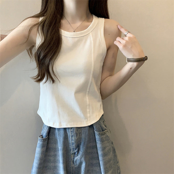 Femme Stilfuld Ærmeløs Crop Top Stilla