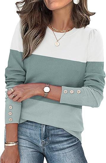 Kvinders afslappede sweater med knapdetaljer Stilla